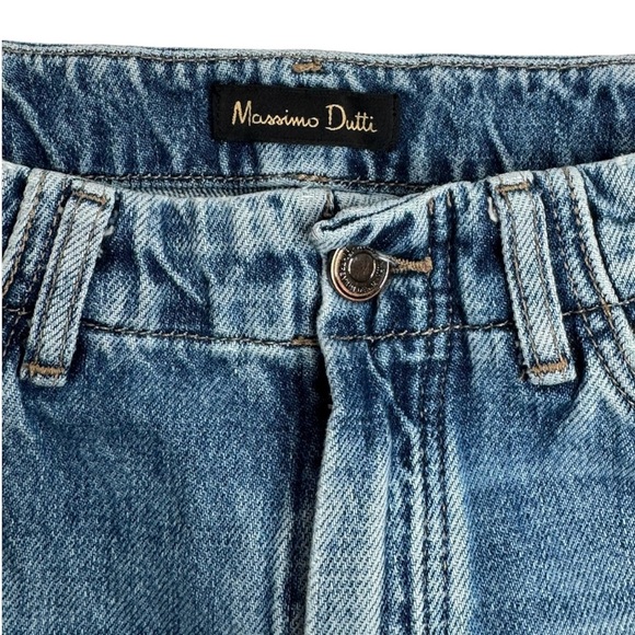Massimo Dutti Jeans Womens‎ Light Wash Blue Denim Straight Leg Size 2 - Picture 3 of 15